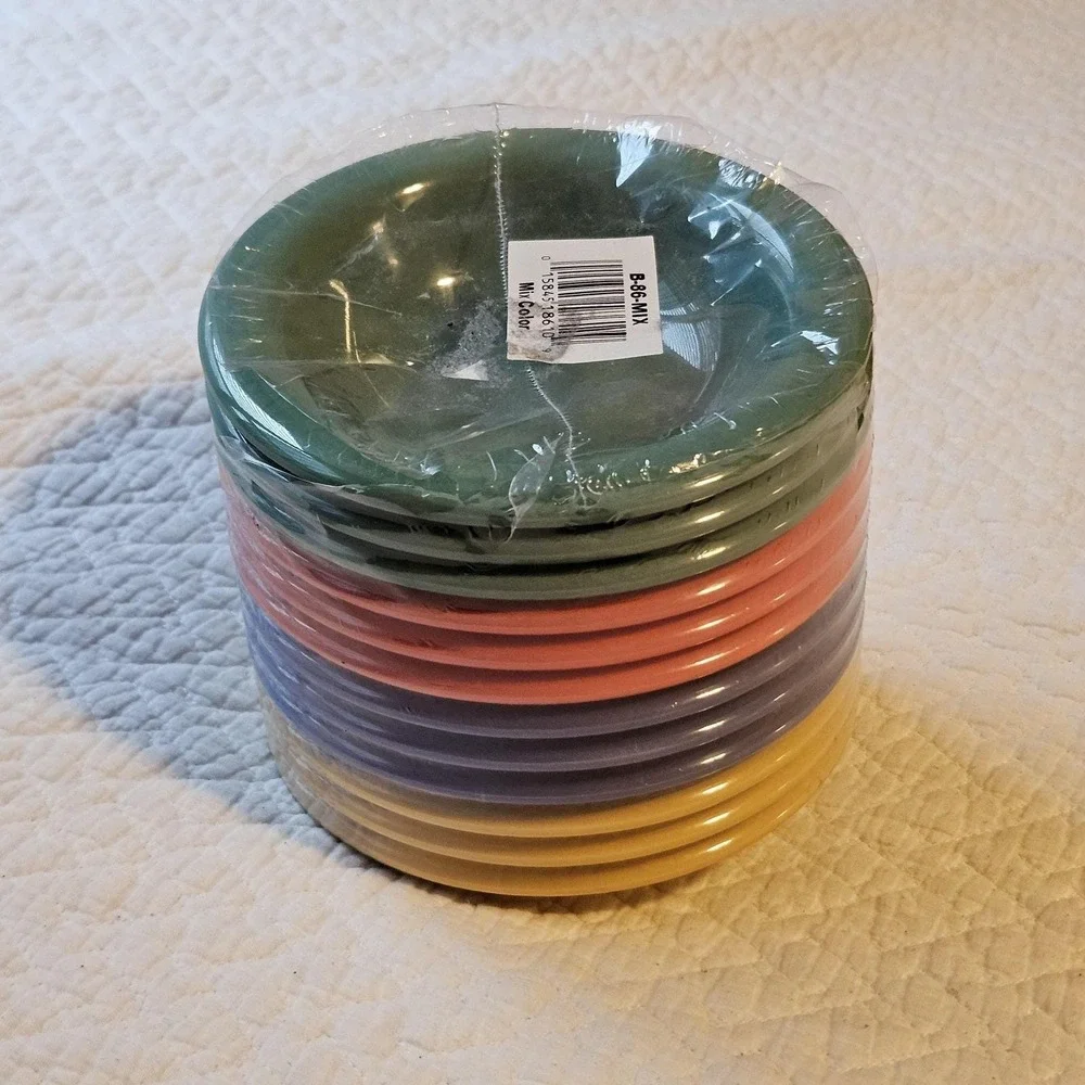 G.E.T. B-86 Diamond Mardi Gras Melamine 6 Inch 8oz Bowls Multi-Color Set of 12‎